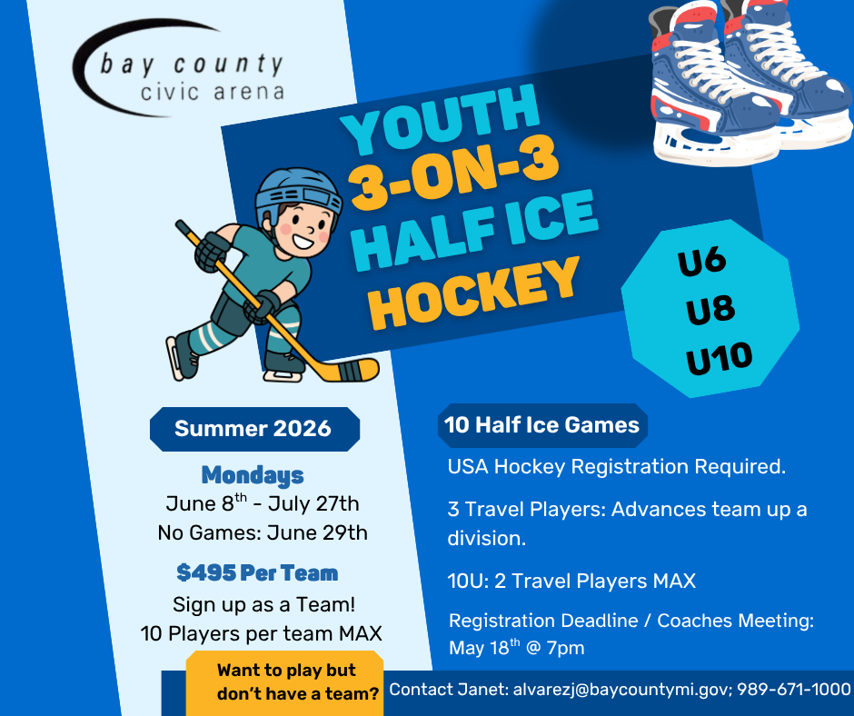 2026 Summer Youth 3 on 3 Hockey Season Flyer